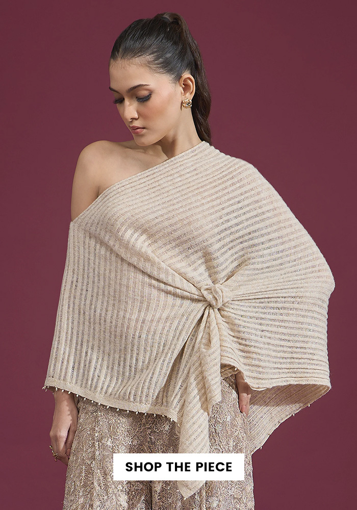 One-shoulder stripe top