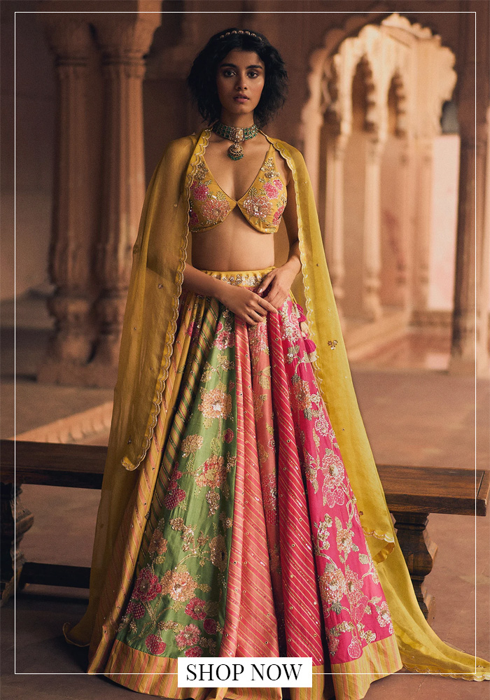 Paulmi and Harsh, best for navratri lehengas