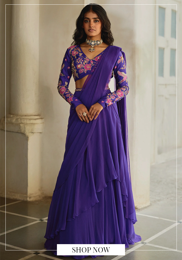Paulmi and Harsh saree