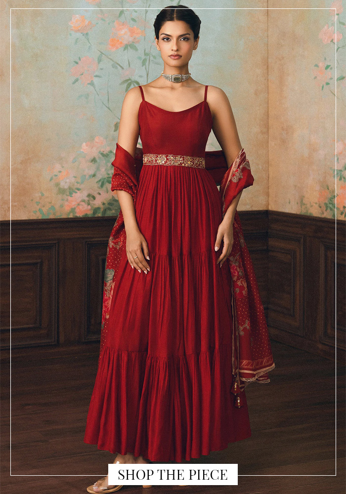 Paulmi and Harsh tiered anarkali