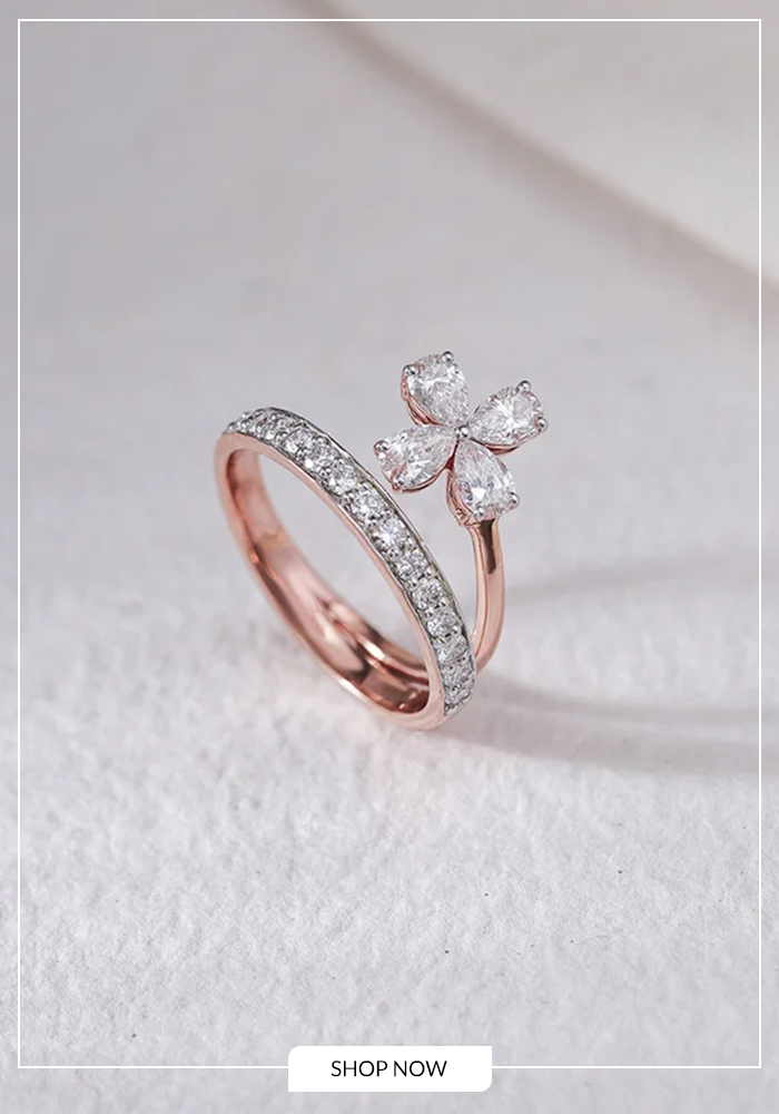Pave setting diamond ring