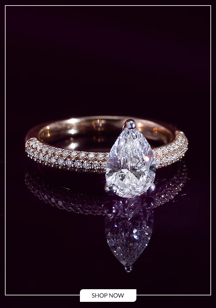 Pear diamond ring
