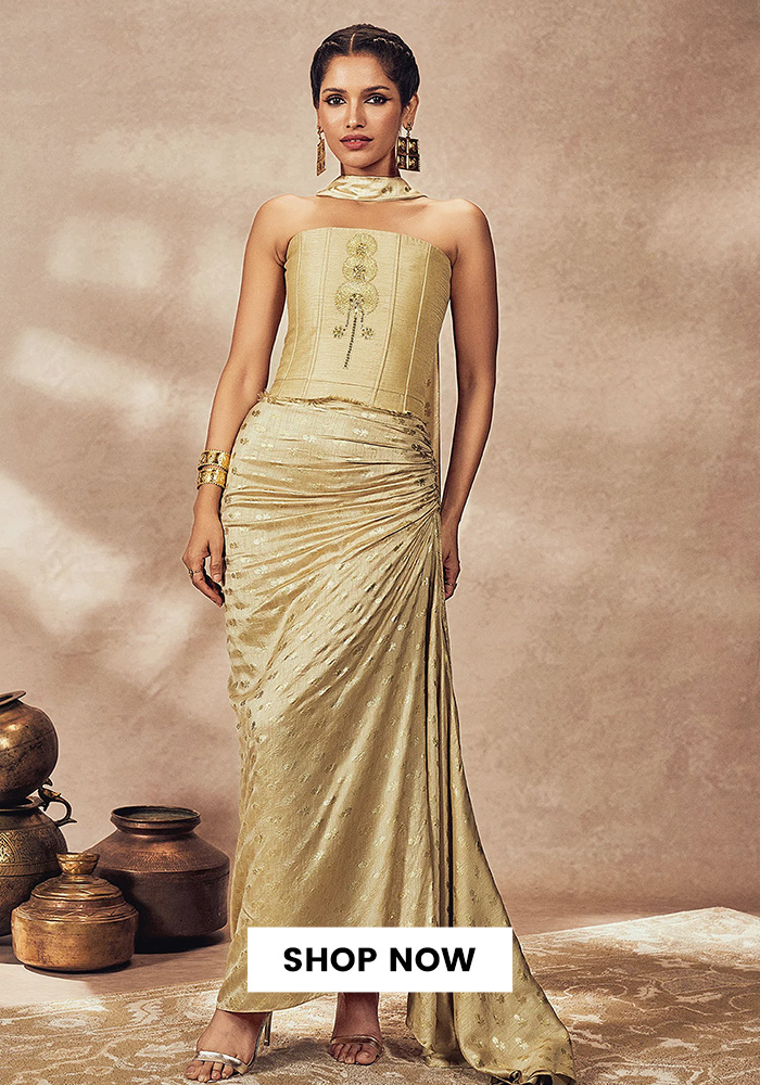 6 Diwali Outfit Trends Everyone Will Want to Copy This Year 14 Sequin embroidered corset skirt set
