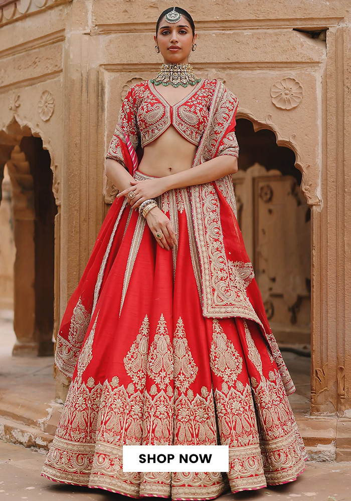 Sheetal Batra red bridal lehenga