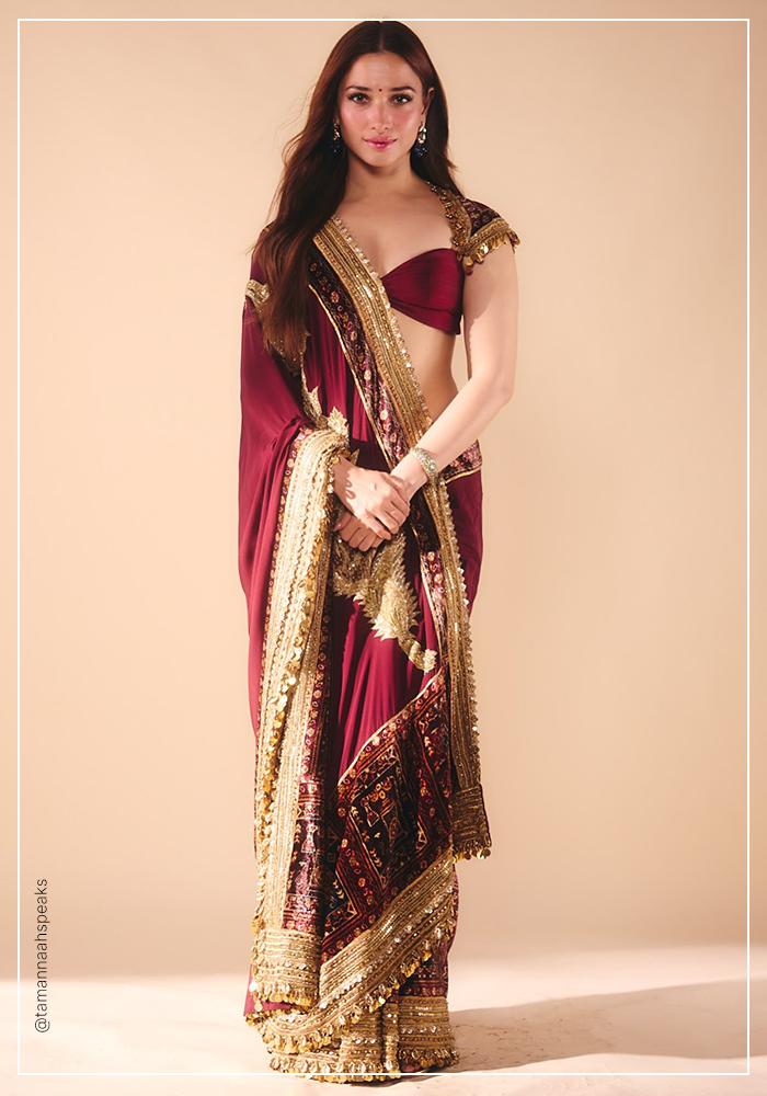 Tamannaah Bhatia wearing House of Masaba Albela sajan saree