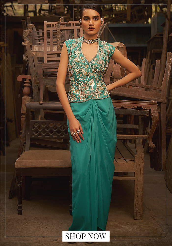 6. The Draped Skirt Set
