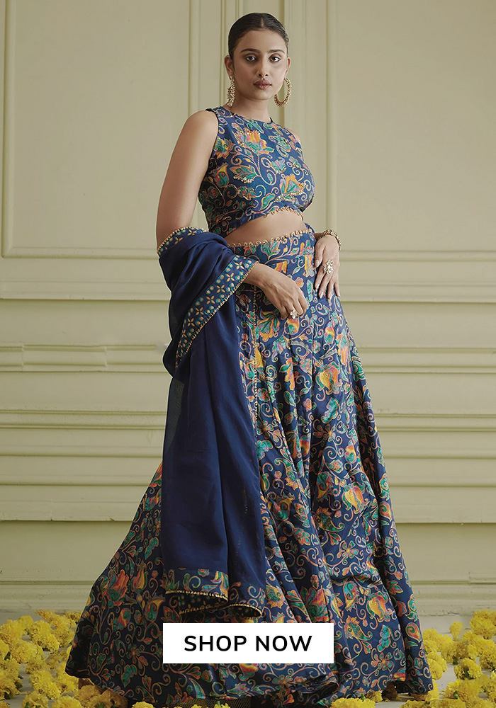 The Royal Blue Lehenga 