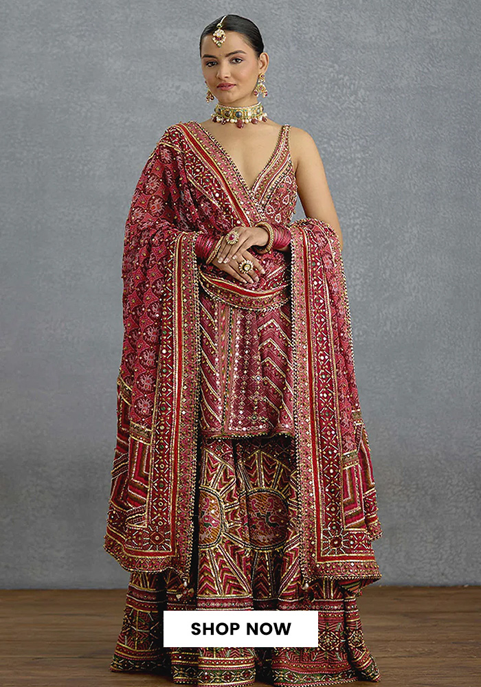 Sharara sets, flowing and celebratory