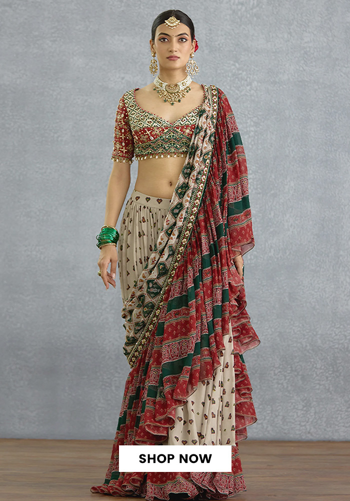Sarees, reworked with contemporary prints